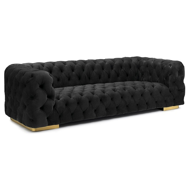 Sofa CHESTER 3 velvet czarny tap.200 - Signal